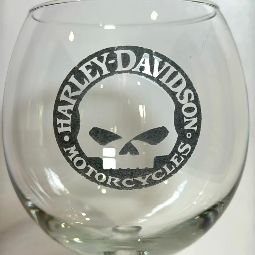 Harley-Davidson Motorcycles Willy G Skull 16oz Balloon Wine Glass